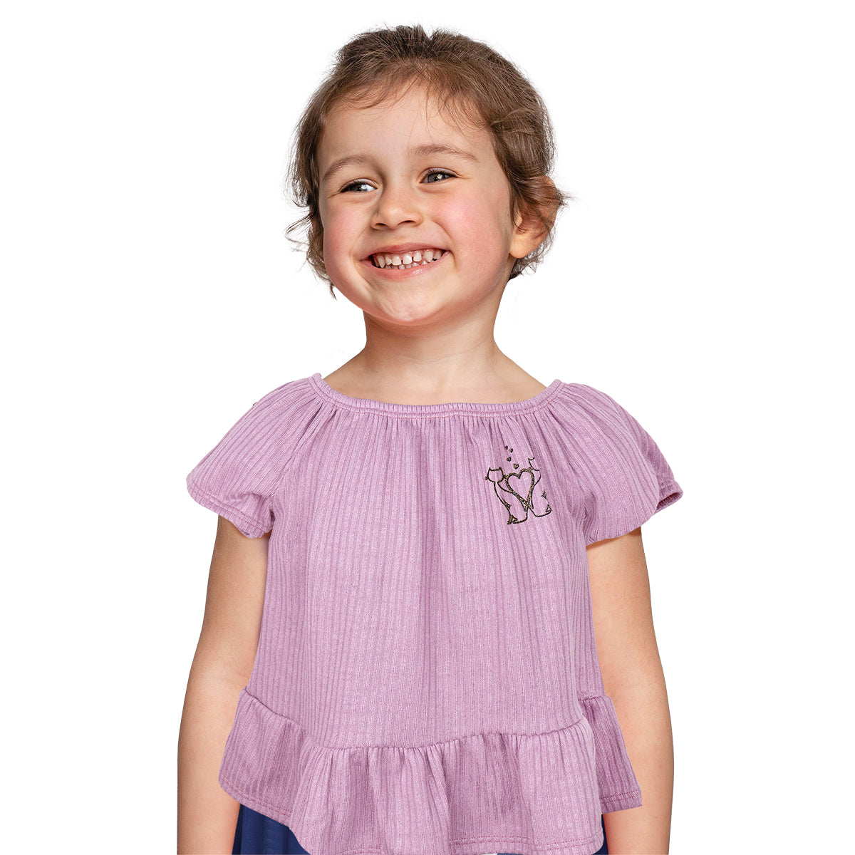 Blusa de Hombros Descubiertos para Niña, color Lila