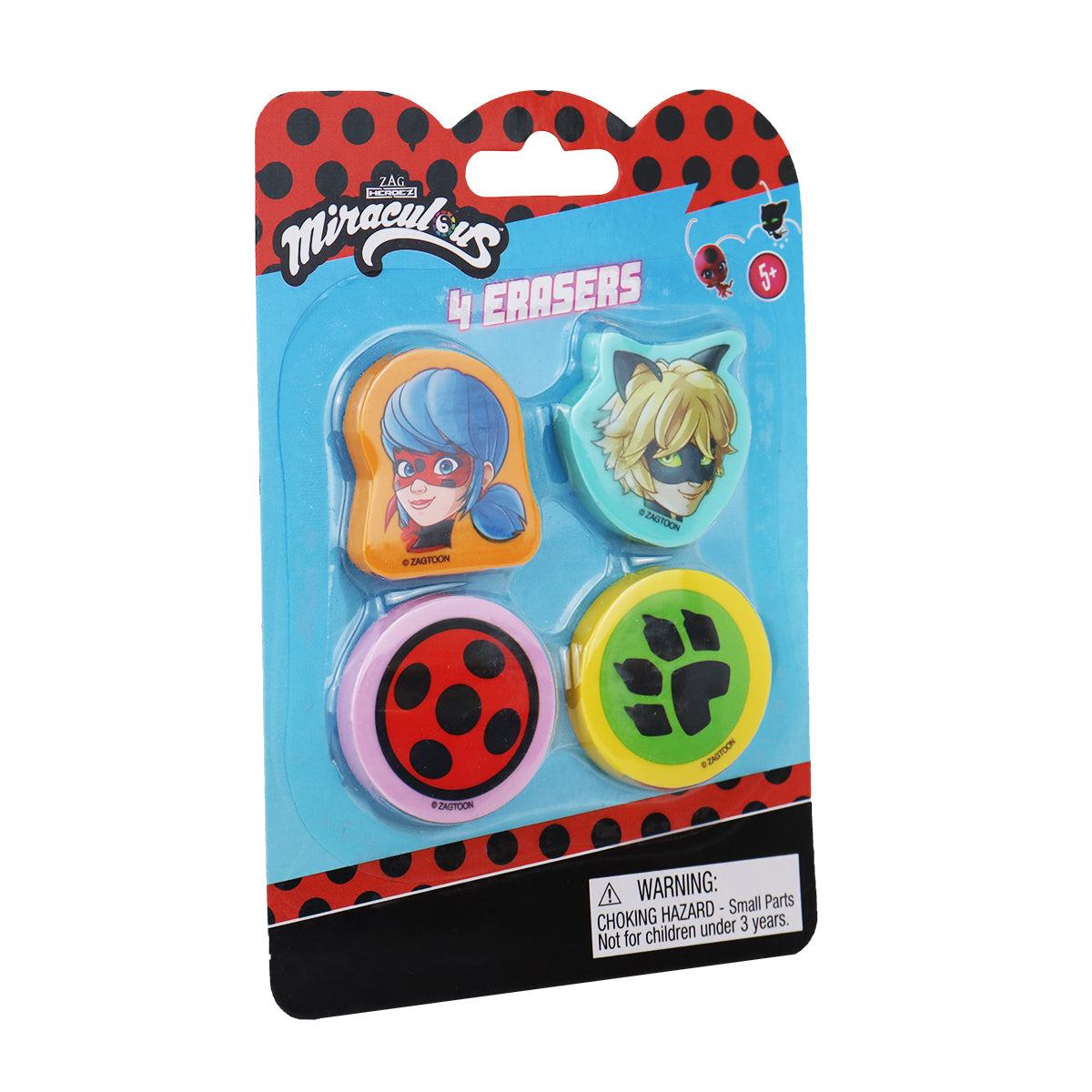 Set de 4 Gomas, Miraculous