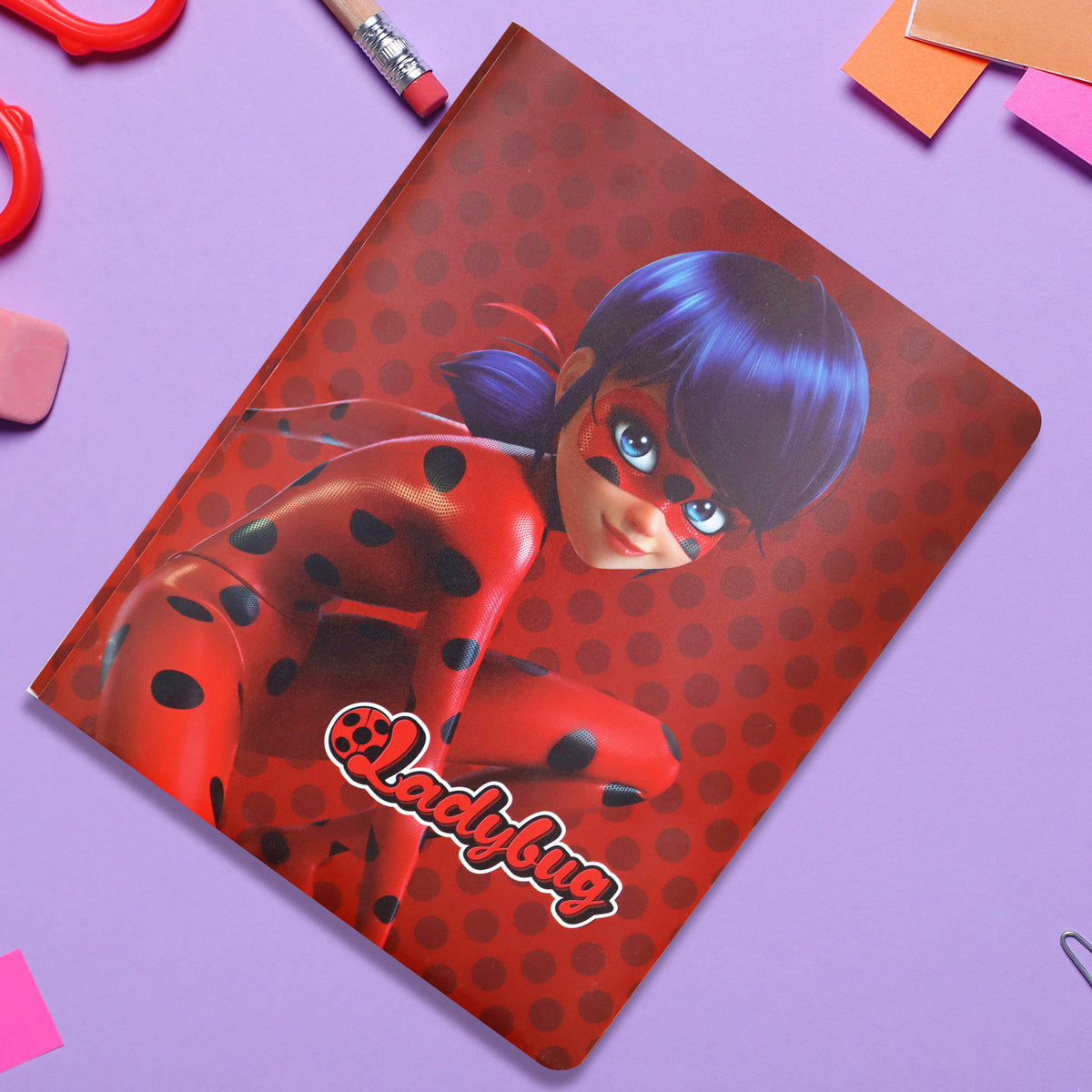 Carpeta de Plástico con Diseño de Ladybug Miraculous