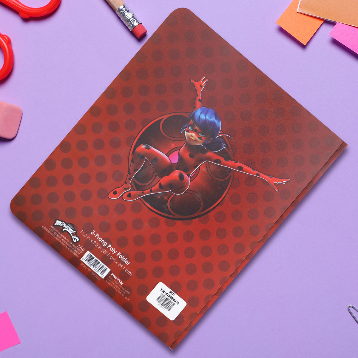 Carpeta de Plástico con Diseño de Ladybug Miraculous