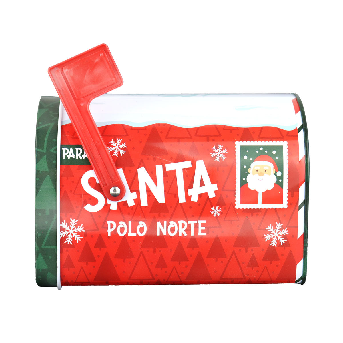 Buzón Metálico con Diseño Navideño "Cartas para Santa"