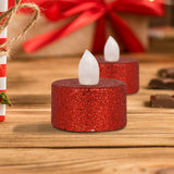 Velas LED, 2 pzas, Color Rojo