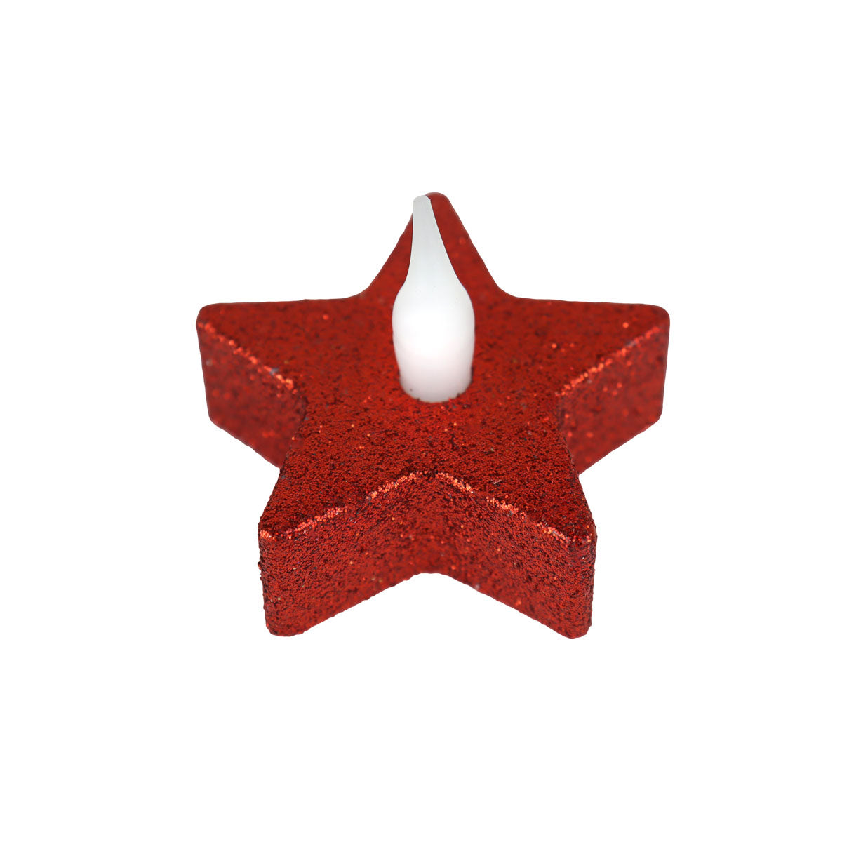 Set de Velas LED en Forma de Estrella color Rojo