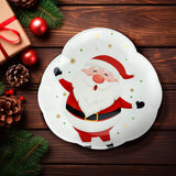 Charola de Plástico color Blanco con Diseño de Santa Claus