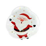 Charola de Plástico color Blanco con Diseño de Santa Claus