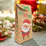 Bolsas de Papel Kraft con Diseño de Navidad, Ho Ho Ho