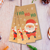 Bolsas de Papel Kraft con Diseño de Navidad, Ho Ho Ho