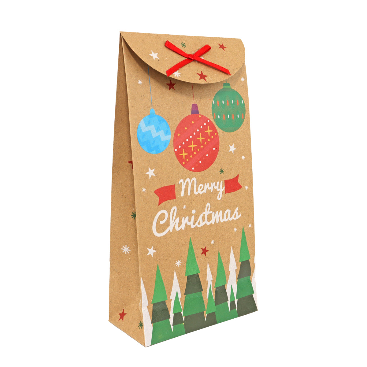 Bolsas de Papel Kraft con Diseño de Navidad, Merry Christmas