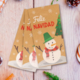 Bolsas de Papel Kraft con Diseño de Navidad, Feliz Navidad