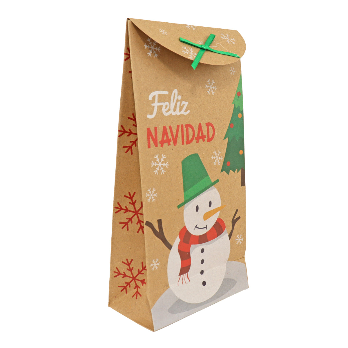 Bolsas de Papel Kraft con Diseño de Navidad, Feliz Navidad