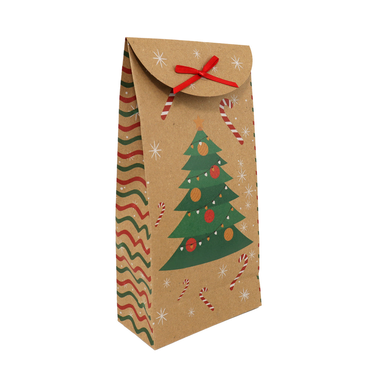 Bolsas de Papel Kraft con Diseño de Navidad, Pino