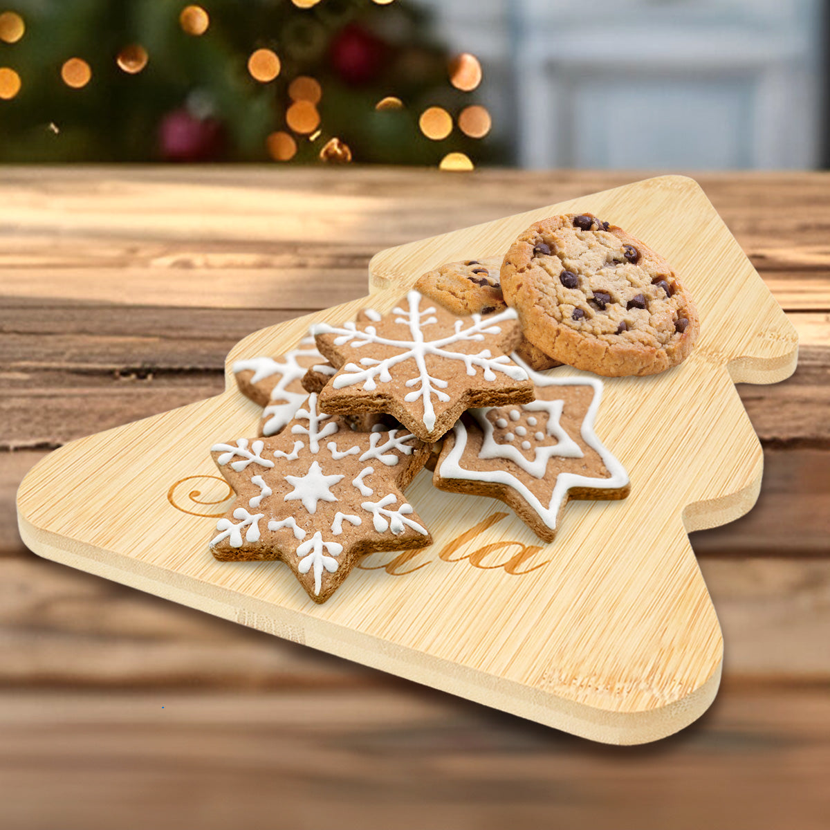 Tabla de Picar en Forma de Árbol de Navidad