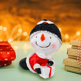 Muñeco de Nieve, Gorro Pingüino, Figura Decorativa de Cerámica