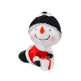 Muñeco de Nieve, Gorro Pingüino, Figura Decorativa de Cerámica