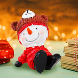 Muñeco de Nieve, Gorro Oso, Figura Decorativa de Cerámica