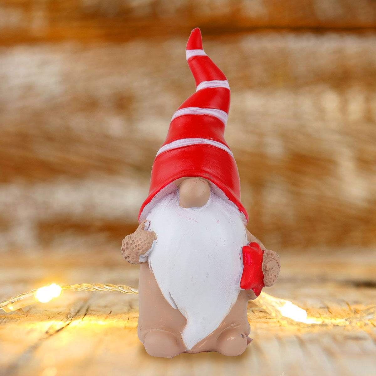 Gnomo, Figura de Cerámica, Color Rojo