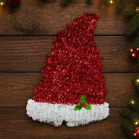 Gorro Navideño Decorativo de Tinsel
