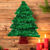 Árbol Navideño Decorativo de Tinsel color Verde