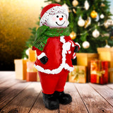 Snowman Abrigado, Figura Decorativa de Cerámica