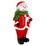 Snowman Abrigado, Figura Decorativa de Cerámica