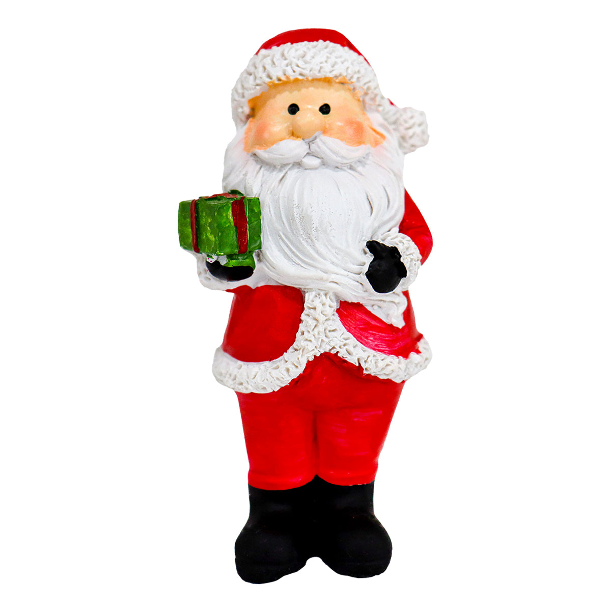 Santa con Regalos, Figura Decorativa de Cerámica