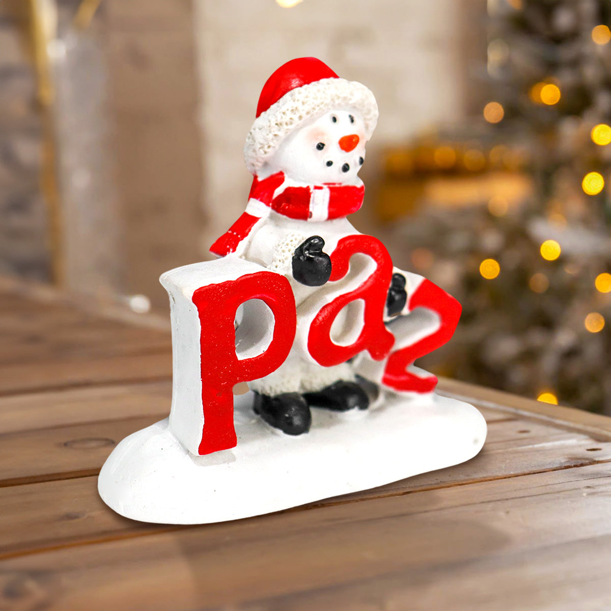 Muñeco de Nieve, Paz, Figura Decorativa de Cerámica