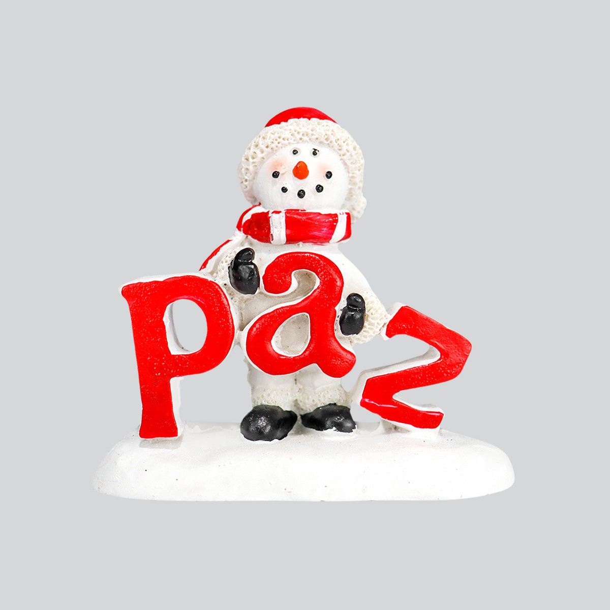 Muñeco de Nieve, Paz, Figura Decorativa de Cerámica