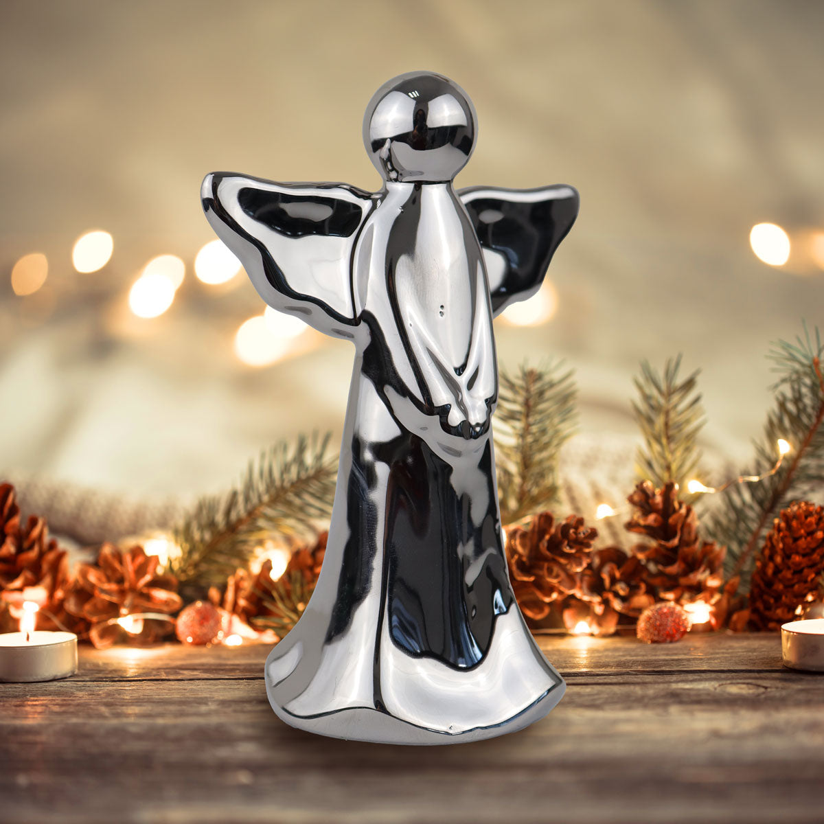 Ángel, Cerámica, Color Gris