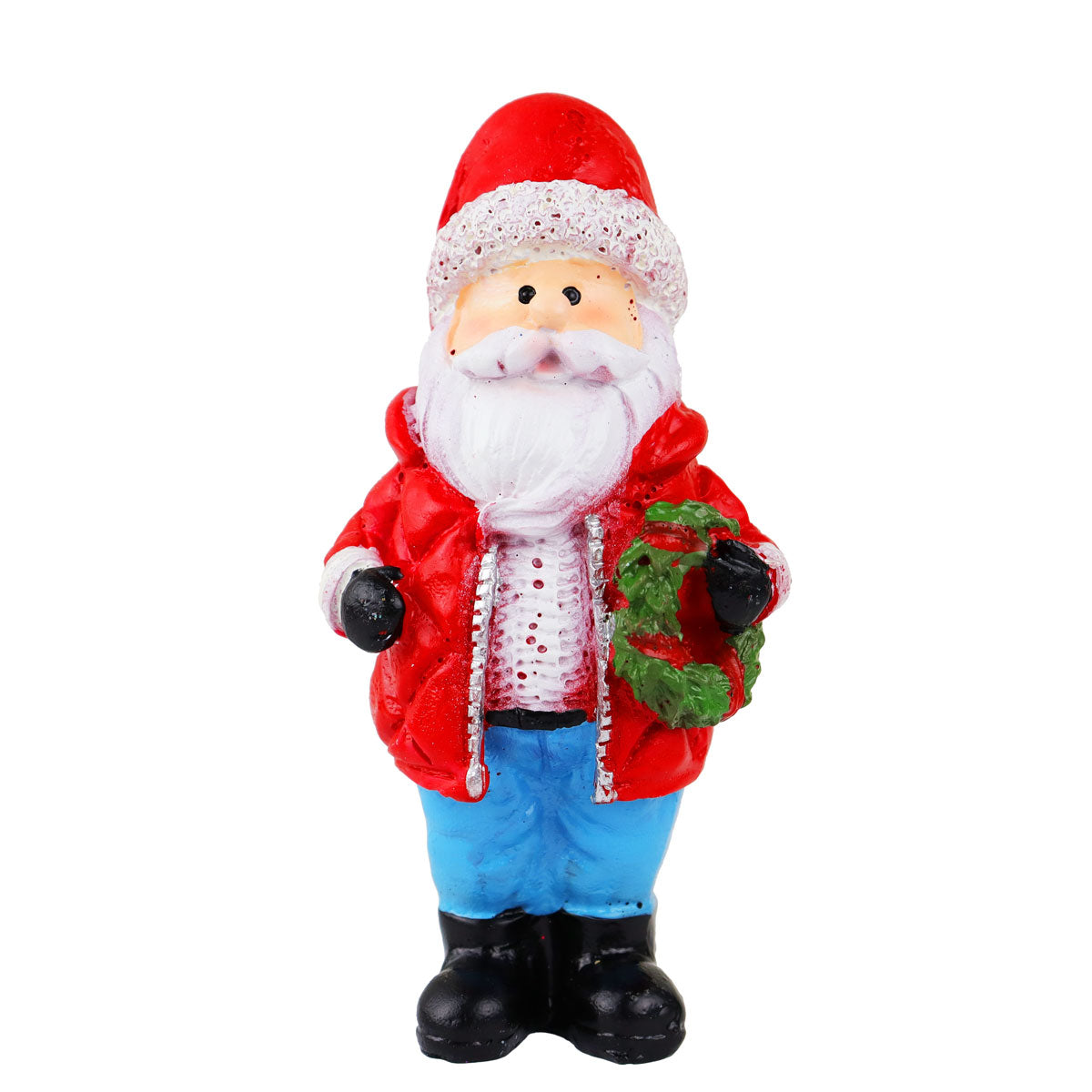 Santa Claus con Corona, Figura Decorativa de Cerámica