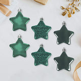 Set de 6 Mini Estrellas Navideñas color Verde