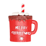 Figura de Taza con Bombones, Decoración Navideña para Colgar, 13 cm