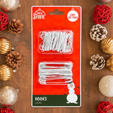 Set de Clips de Metal color Blanco para Navidad, 150pzas