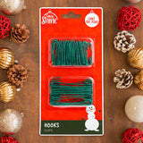 Set de Clips de Metal color Verde para Navidad, 150pzas