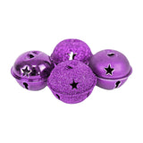 Cascabeles Navideños color Morado, 4pzas