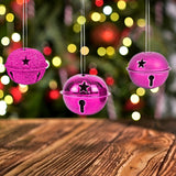 Cascabeles Navideños color Rosa, 4pzas