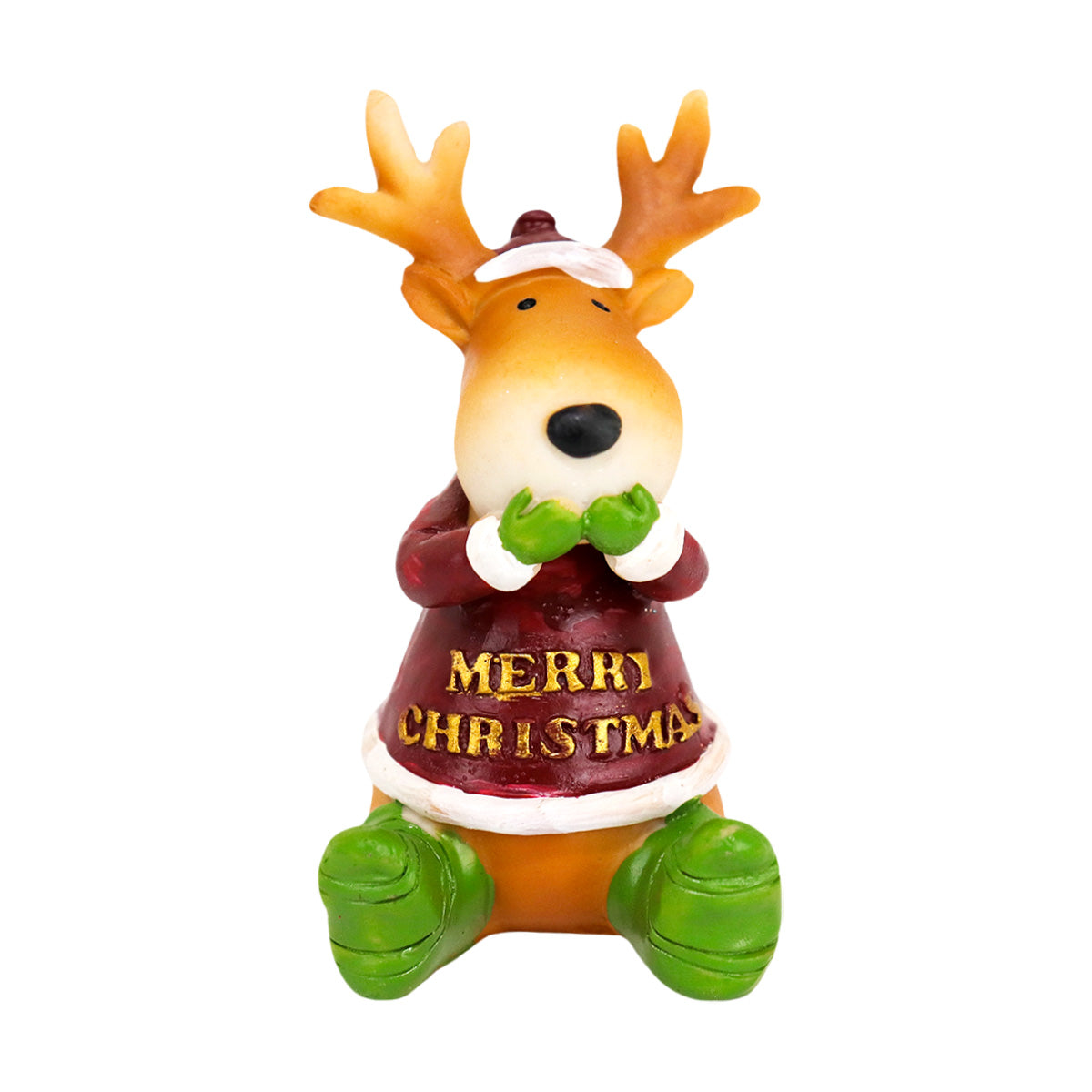 Reno con Suéter "Merry Christmas" Cerámica