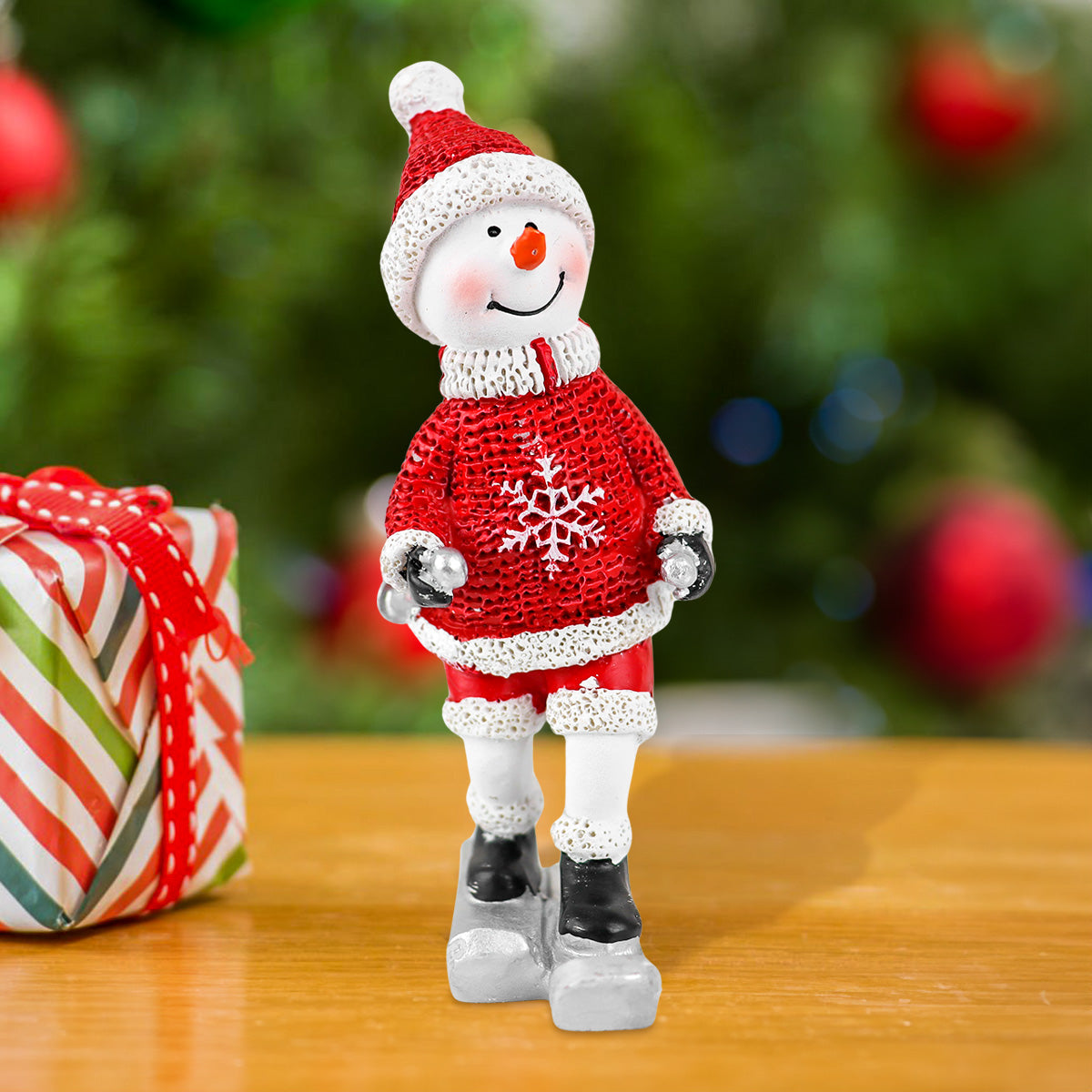 Muñeco de Nieve Navideño de Poliresina