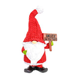 Gnomo "Merry Christmas", Figura de Cerámica, Color Rojo