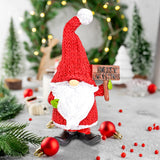 Gnomo "Merry Christmas", Figura de Cerámica, Color Rojo