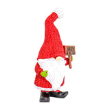 Gnomo "Merry Christmas", Figura de Cerámica, Color Rojo