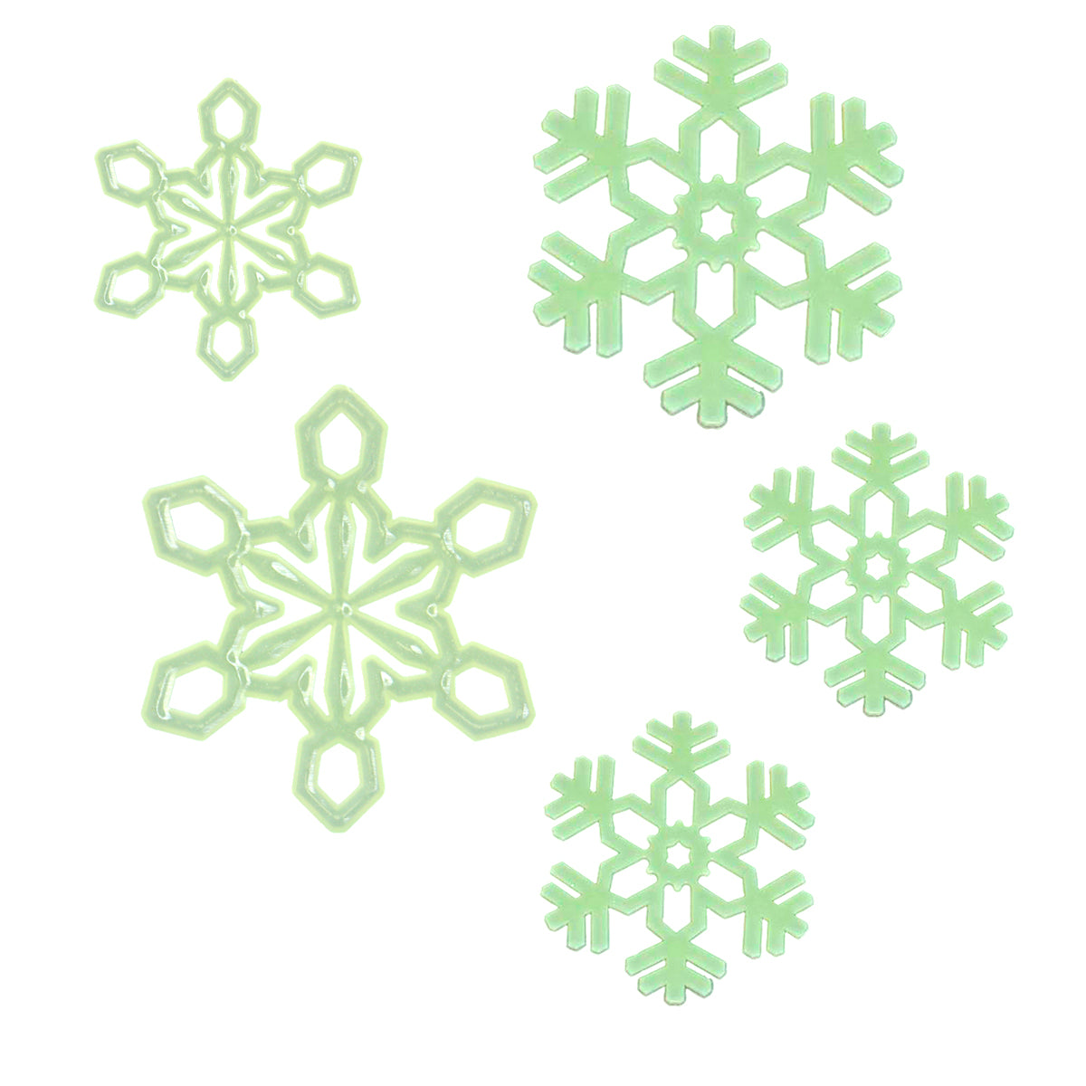 Ornamento en Forma de Copo de Nieve Glow In The Dark