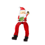 Santa Claus, Piernas Colgantes, Cerámica, Color Rojo