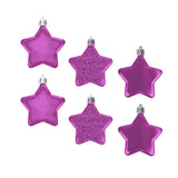 Set de 6 Mini Estrellas Navideñas color Morado