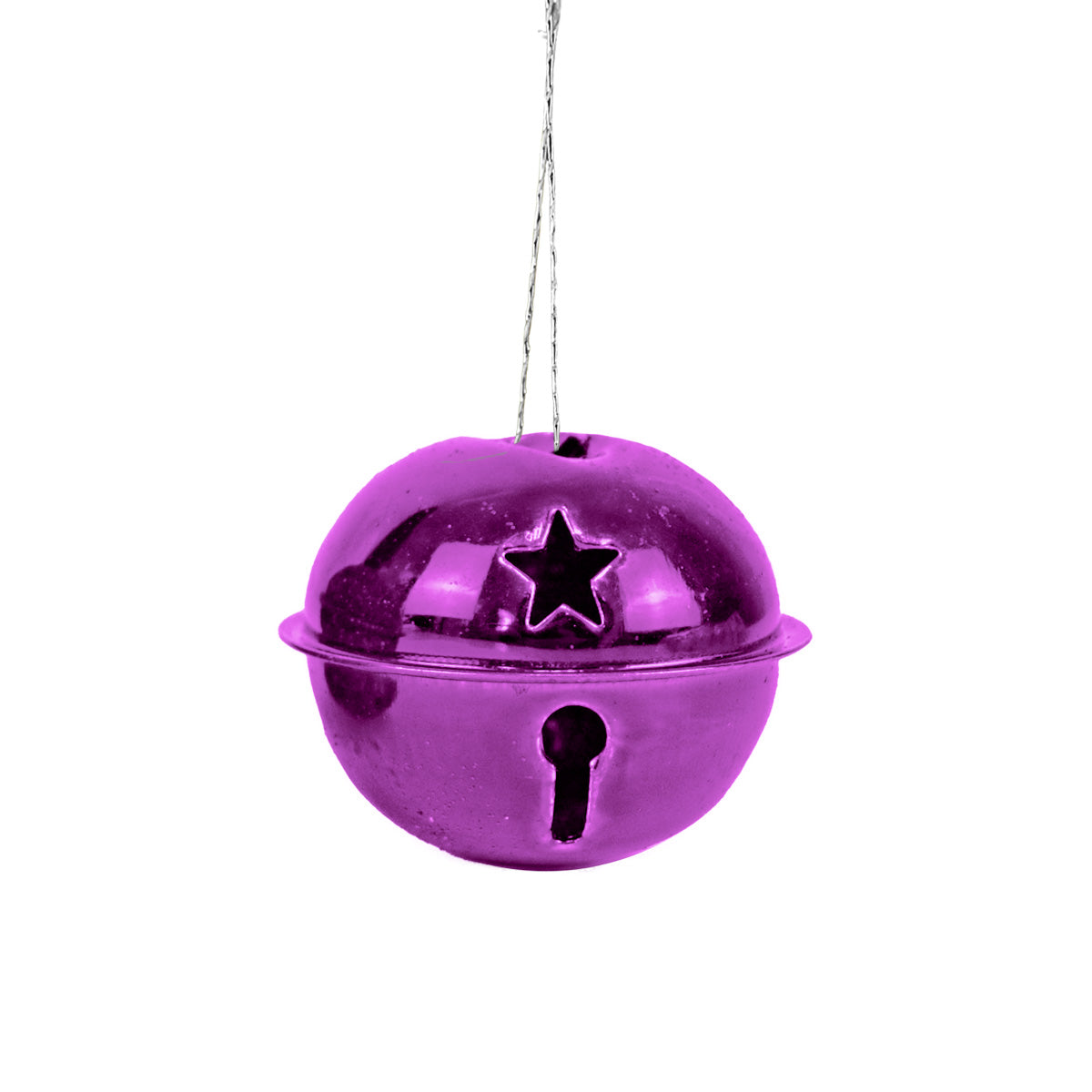 Set de 6 Cascabeles Navideños color Morado