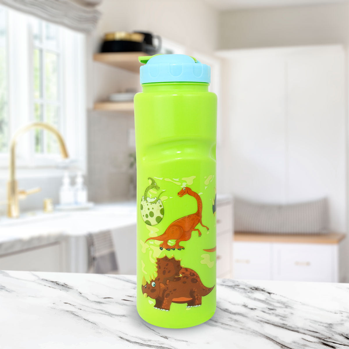 Botella de Plástico con Estampado de Dinosaurio para Niños