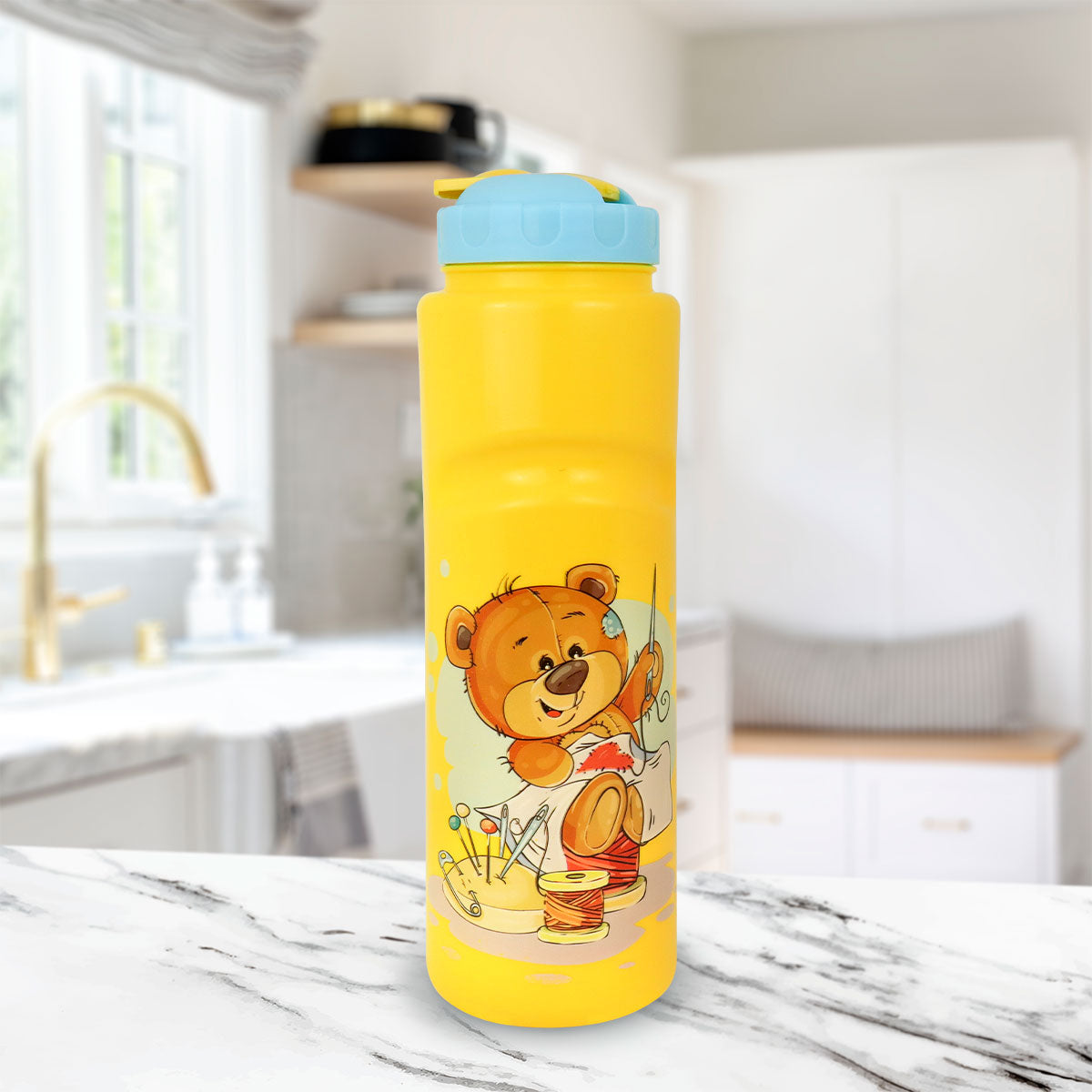 Botella de Plástico con Estampado de Oso para Niños