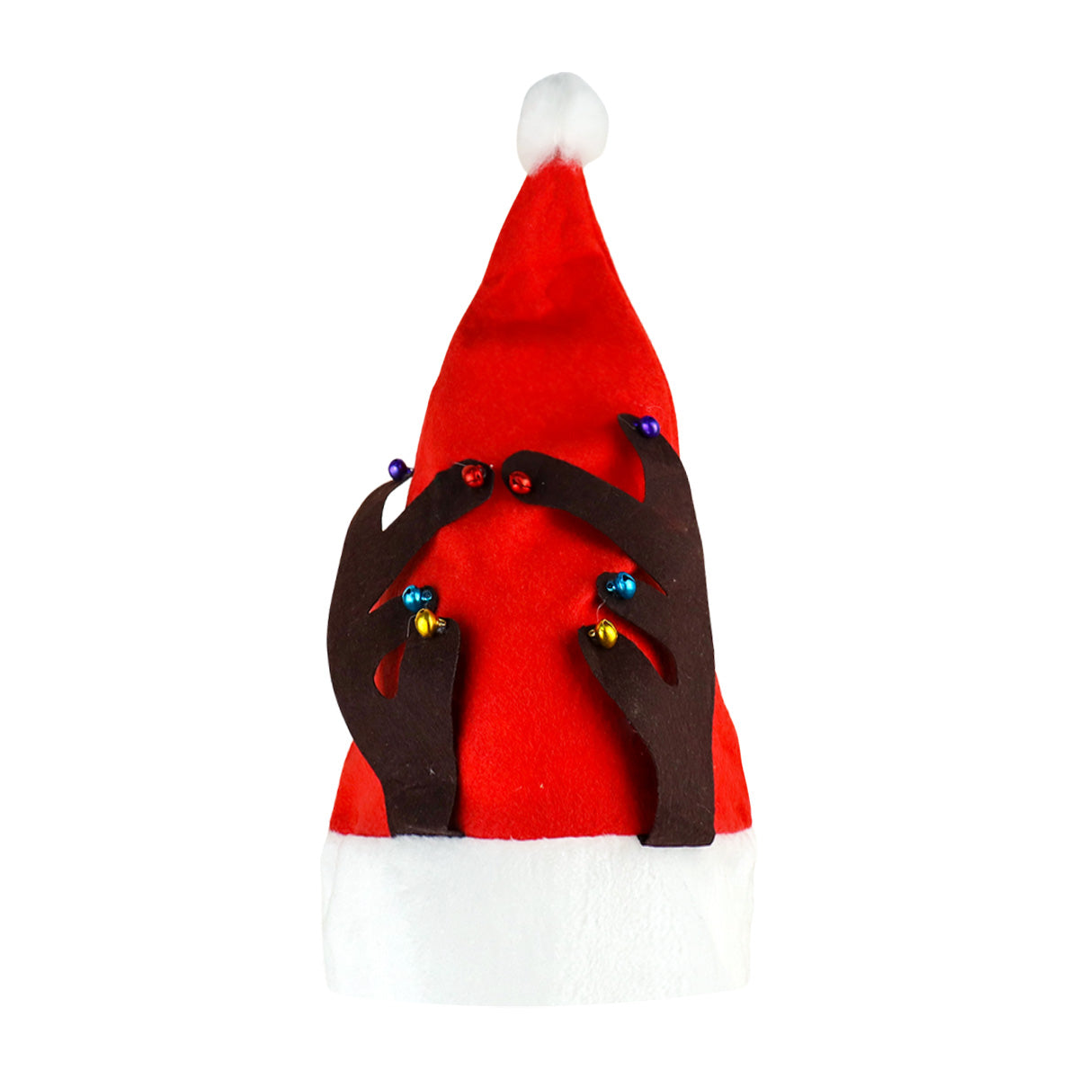 Gorro Navideño de Santa Claus con Cuernos de Reno