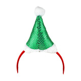 Diadema con Gorrito de Santa Claus color Verde