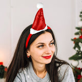 Diadema con Gorrito de Santa Claus