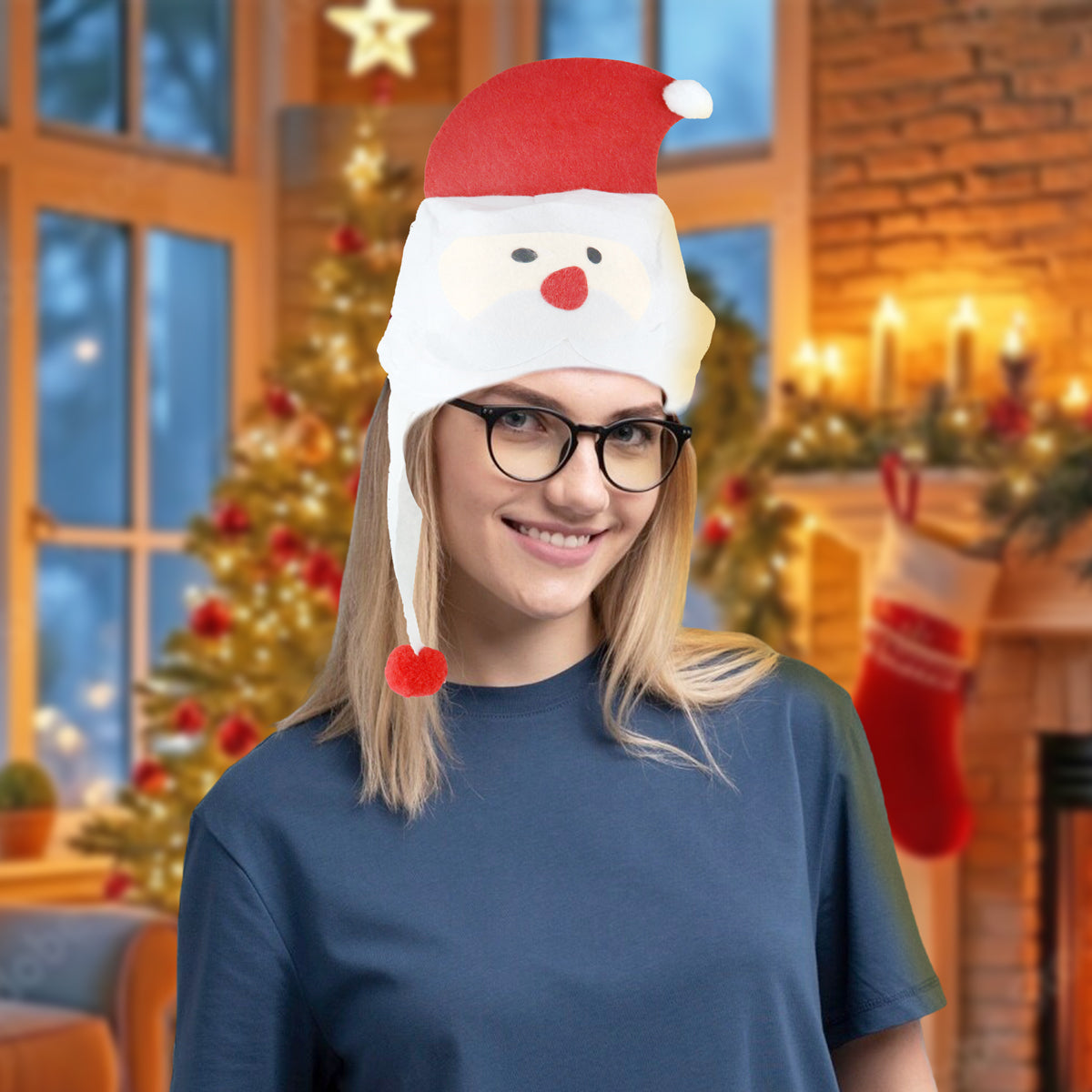 Gorrito con Diseño de Santa Claus